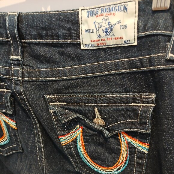 True Religion Skinny Dark Denim - Picture 4 of 9